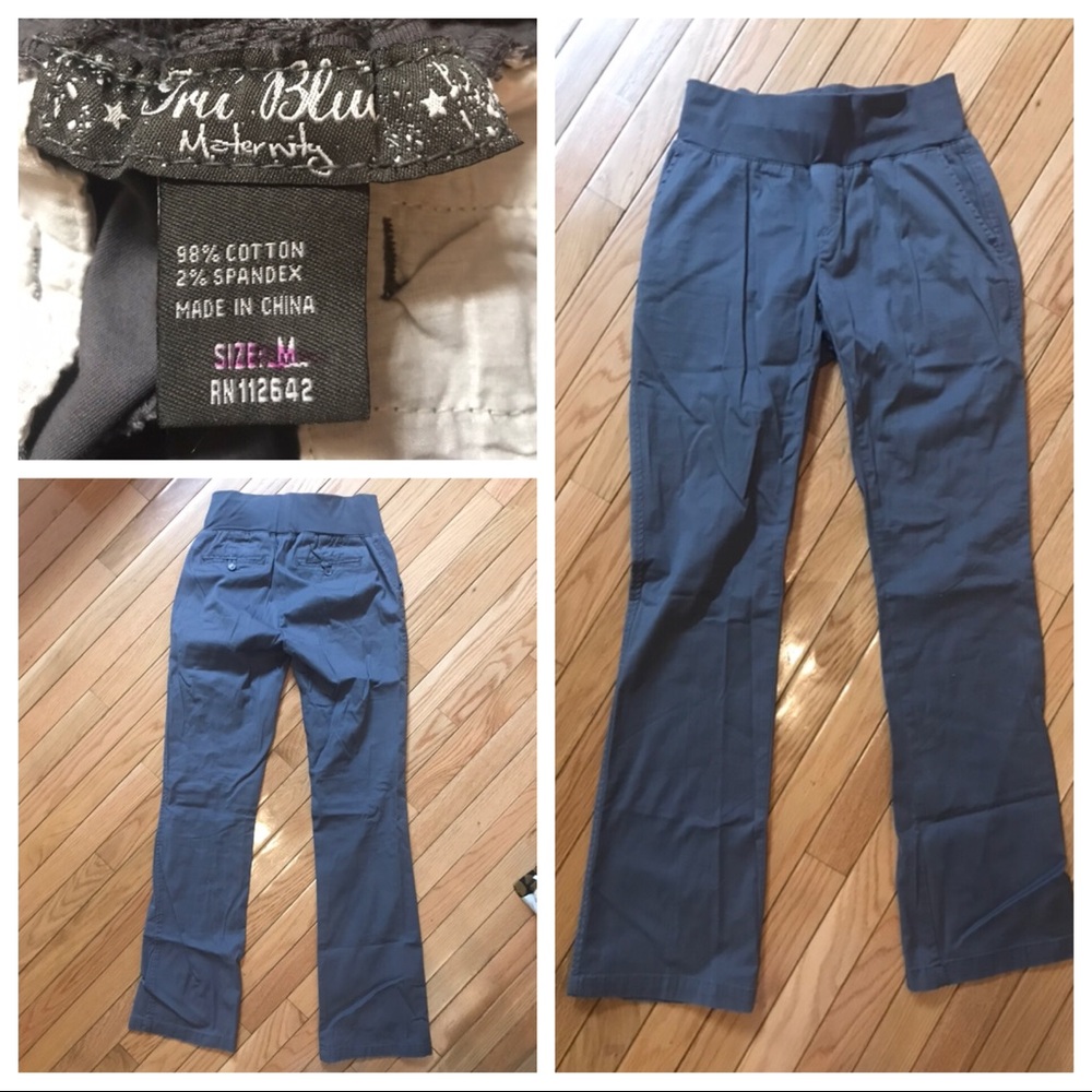 Gray maternity dress pants